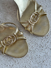 Load image into Gallery viewer, Gucci - GG Marmont leather Sandals - Gold - 8
