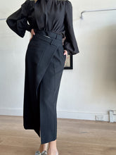 Load image into Gallery viewer, Acne Studios - Deconstructed tailored maxi skirt - Black - 34

