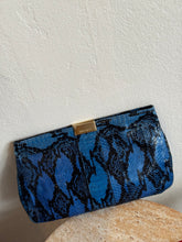 Load image into Gallery viewer, Jimmy Choo - Zip Clutch Bag - Blue Snake - S
