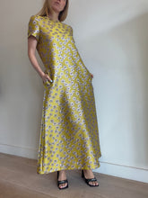 Load image into Gallery viewer, La Double J - Margarita Swing Midi Dress - Yellow/Purple - M - RRP $1590
