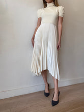 Load image into Gallery viewer, Polo Ralph Lauren - Wool Silk Puff Sleeve Turtleneck Dress- Cream - M - RRP $398
