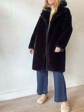Load image into Gallery viewer, Friends with Frank - Oversize Faux Fur Coat - Black - XS
