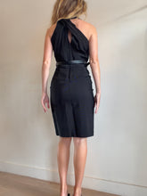 Load image into Gallery viewer, Scanlan Theodore - Halter Neck Belted Midi Dress - Black - 8
