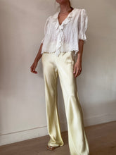 Load image into Gallery viewer, Silk Laundry - Silk Wide Leg Pants - Lemon Yellow - S - RRP$480
