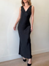 Load image into Gallery viewer, Silk Laundry - Tank Style Slip Maxi Dress - Black  - XS

