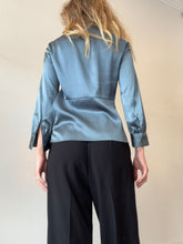 Load image into Gallery viewer, Theory - V Neck Twisted Front Top - Petrol - 2
