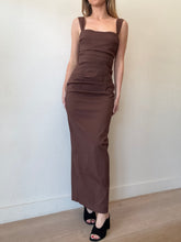 Load image into Gallery viewer, SIR - Dahlia Ruched Maxi Dress - Brown - 1 - RRP$750
