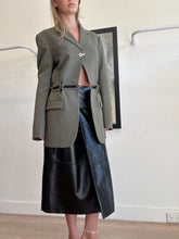 Load image into Gallery viewer, Camilla and Marc - Florian Croc Effect Leather Midi  Skirt - Black - 8 - BNWT - RRP $1,500
