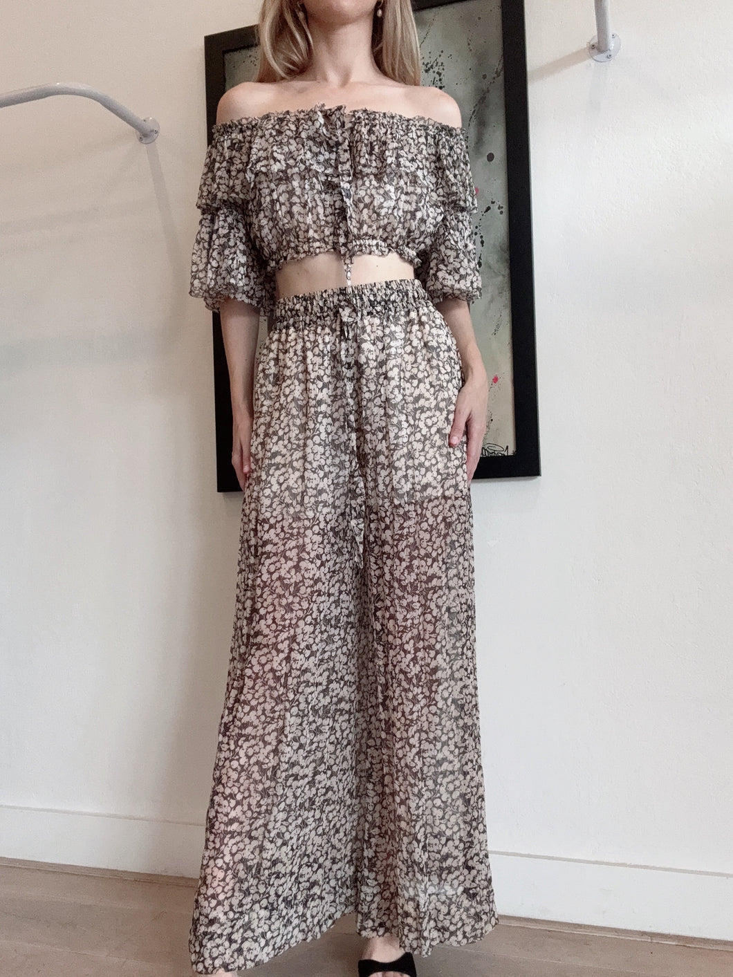 Zimmermann - Top & Pant Set - Cherry Print  - 0