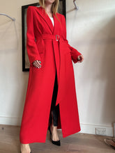 Load image into Gallery viewer, Carla Zampatti - Double Breasted Maxi Coat w Belt - Red -10
