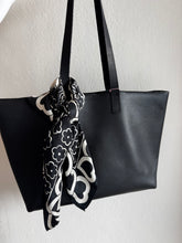 Load image into Gallery viewer, (as is) Saint Laurent - Supple East West Tote Bag w Scarf - Black - Med - RRP - $2320

