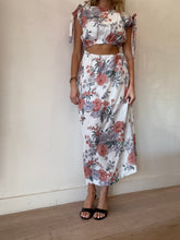 Load image into Gallery viewer, Sofia - Cut Out Floral Midi Dress - White - S
