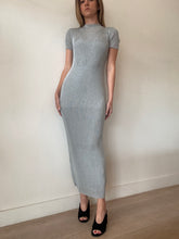Load image into Gallery viewer, sass &amp; bide - Silver Lining Rib Knit Maxi Dress - Silver - S - BNWT - RRP $490
