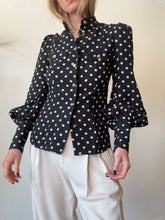 Load image into Gallery viewer, Zimmermann - LS Spot Print Shirt - Black - 0
