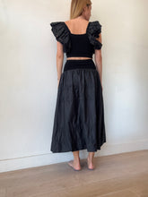 Load image into Gallery viewer, Aje - Corinne Knit Bodice Crop Top (S) &amp; Rosalie Knit Midi Skirt Set (XS) - Black - XS/S
