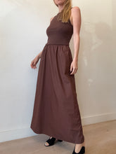 Load image into Gallery viewer, Assembly Label - Sleeveless Ribbed Top Maxi Dress - Brown - 8
