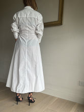 Load image into Gallery viewer, Scanlan Theodore - Shirt Midi dress  W cut outs - White - 8
