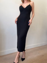 Load image into Gallery viewer, Alex Perry - Shoestring Strap Column Midi Dress - Black - 10
