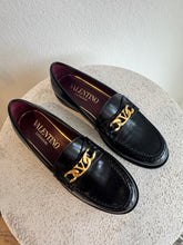 Load image into Gallery viewer, Valentino - V Logo Loafers - Black - 39 - new - RRP$1,690
