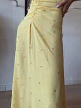 Load image into Gallery viewer, Sandro - Crystal Embellished RuchedDress - Yellow - 36
