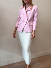 Load image into Gallery viewer, Scanlan Theodore - Crepe Knit Collar Jacket - Pink w pink buttons - Large
