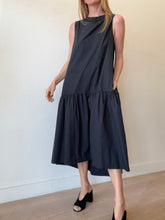 Load image into Gallery viewer, Lee Matthews - Cotton Tiered Maxi Dress - Black - 3
