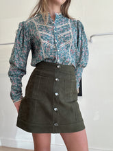 Load image into Gallery viewer, Aje - Suede Leather Mini Skirt - Green - 6
