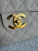 Load image into Gallery viewer, Chanel - Quilted Canvas Jumbo Classic Single Flap Bag - Beige - L
