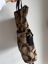 Load image into Gallery viewer, Coach - Signature Stripe Fold Over Tote  Bag - C Logo - Med
