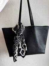 Load image into Gallery viewer, (as is) Saint Laurent - Supple East West Tote Bag w Scarf - Black - Med - RRP - $2320
