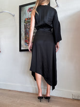 Load image into Gallery viewer, Sass &amp; Bide - One Sleeve Satin Asymmetrical hem Dress - Black - 6
