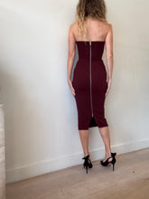 Load image into Gallery viewer, Alex Perry - Crepe Cup Strapless Dress - Wine - 8
