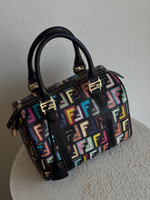 Load image into Gallery viewer, Fendi - Canvas Boston Bag in Rainbow Monogram - Multi - S/M
