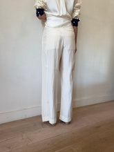 Load image into Gallery viewer, A.Emery - Wide Leg Textured Pants - Ivory - 8
