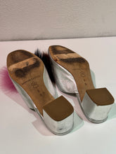 Load image into Gallery viewer, Loeffler Randall - Lulu pom pom Mules - Silver - 6 - RRP$590
