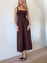 Load image into Gallery viewer, Scanlan Theodore - Crepe Knit Singlet Maxi Dress - Brown - S
