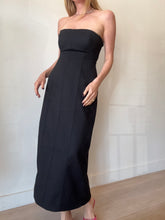 Load image into Gallery viewer, SIR - Strapless Midi Dress - Black - 2
