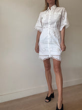 Load image into Gallery viewer, Pasduchas - SS Embroidery Mini Dress - White - 6
