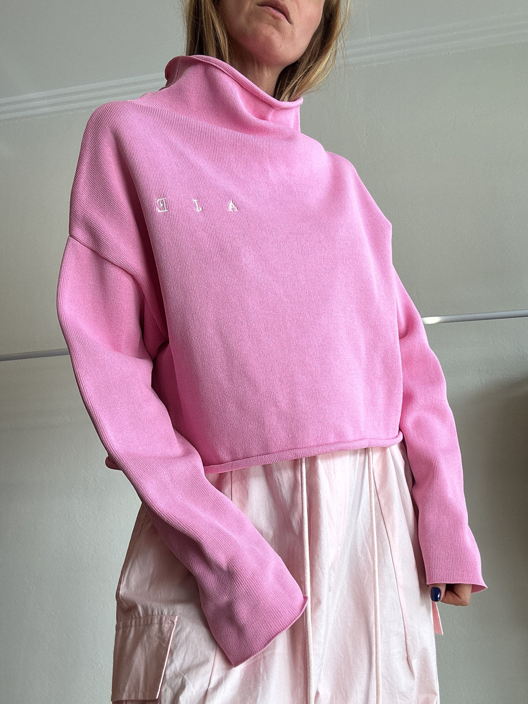 Aje - Crepe Knit Sweater - Pink - S