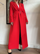 Load image into Gallery viewer, Carla Zampatti - Double Breasted Maxi Coat w Belt - Red -10
