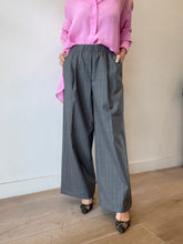Load image into Gallery viewer, Massimo Dutti - Pinstripe Tailored Pants - Grey - 38
