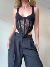 Load image into Gallery viewer, Aje - Wide Leg Pants - Black w gold button  - 10
