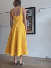 Load image into Gallery viewer, Rebecca Vallance - Andie Strap Midi Dress - Yellow - 8 - RRP$699
