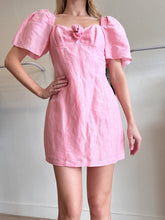 Load image into Gallery viewer, Hansen &amp; Gretel - Puff sleeve Mini dress - Pink - S - bnwt - RRP$399

