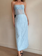 Load image into Gallery viewer, Hansen &amp; Gretel - Slip Maxi Dress w Lace Over Skirt- Blue - S - NWT
