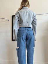 Load image into Gallery viewer, Bassike - Cropped Raw EdgemBlazer - Grey - 2 - RRP$850
