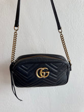 Load image into Gallery viewer, Gucci - GG Marmont small camera Crossbody bag - Black - S - RRP$3,050
