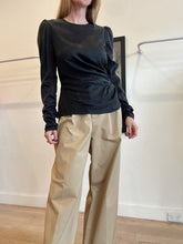 Load image into Gallery viewer, Zimmermann - Silk Draped Blouse - Black - 1(8) - bnwt - RRP$450
