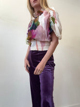 Load image into Gallery viewer, Husk - Watercolour Abstract Print Top w Gathered Waist - Multi - 8
