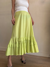 Load image into Gallery viewer, Molly Goddard - Ruffle Hem Midi Skirt - Lime -14
